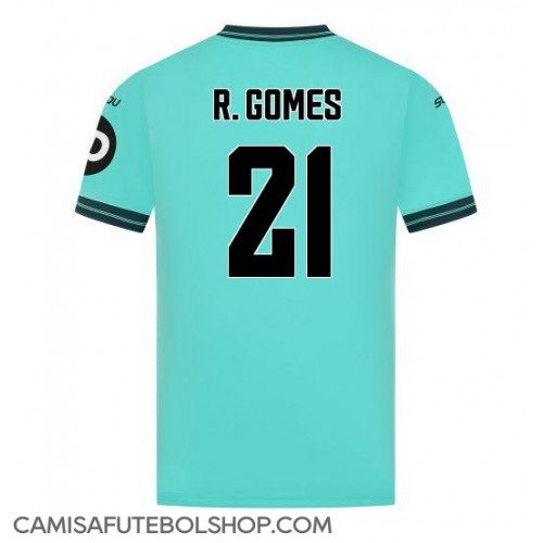 Camisa de time de futebol Wolves Rodrigo Gomes #21 Replicas 2º Equipamento 2025-26 Manga Curta Camisa de time de futebol Wolves Rodrigo Gomes #21 Replicas 2º Equipamento 2025-26 Manga Curta
